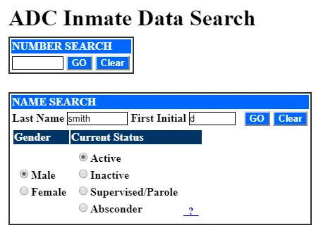 Arizona Department of Corrections (DOC) Website