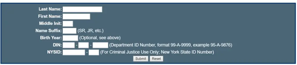 New York Department of Corrections (DOC) Website